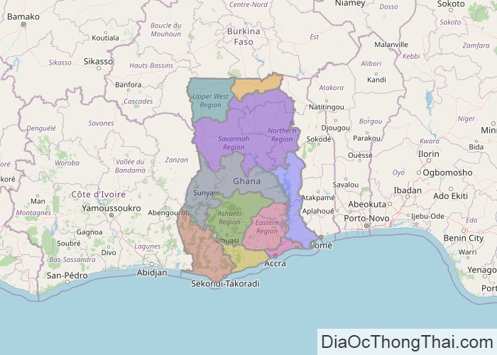 Bản đồ Ghana