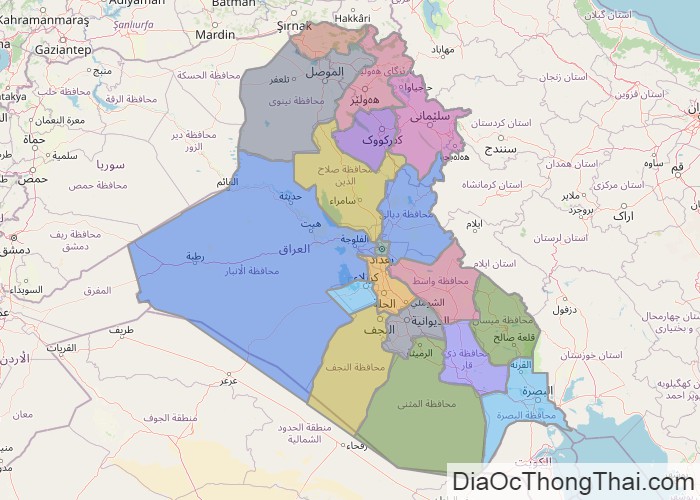 Bản đồ Iraq
