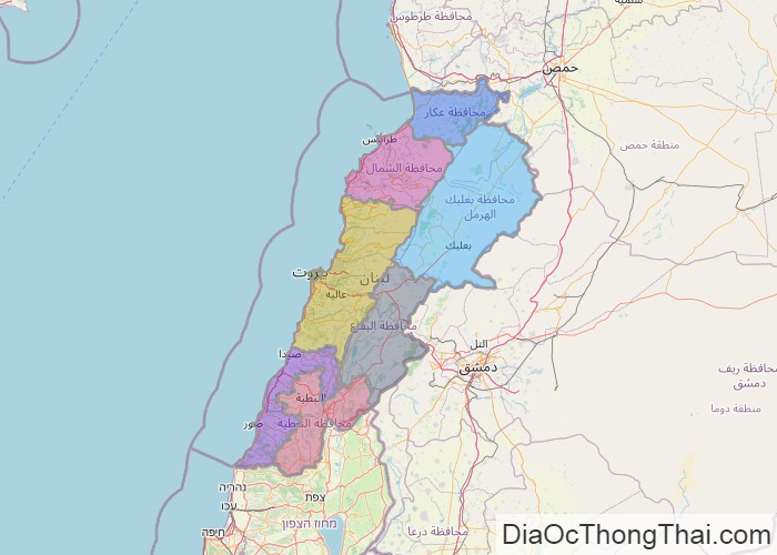 Bản đồ Lebanon