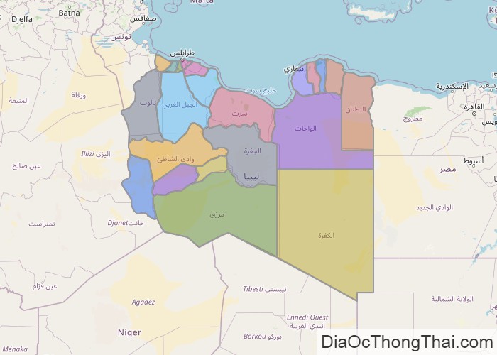Bản đồ Libya
