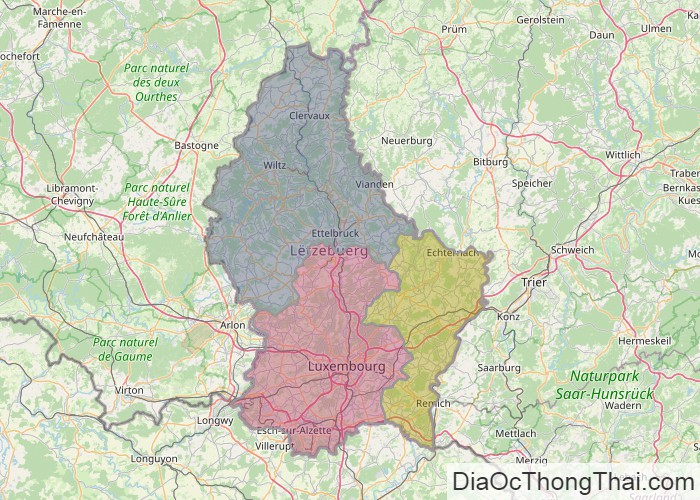 Bản đồ Luxembourg