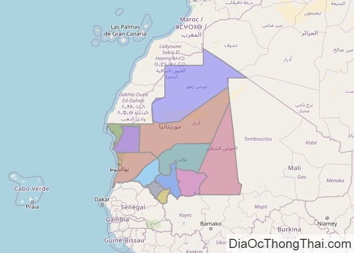 Bản đồ Mauritania