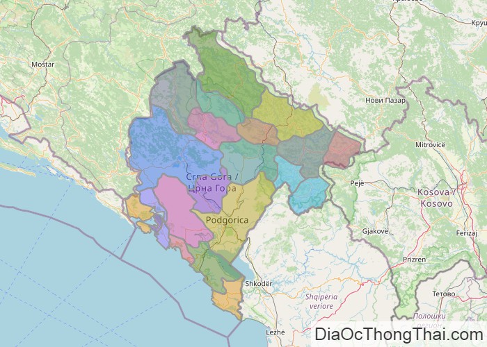 Bản đồ Montenegro