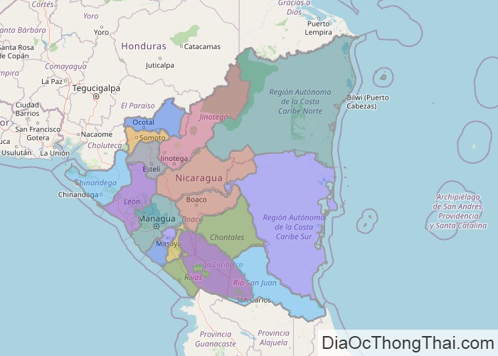 Bản đồ Nicaragua