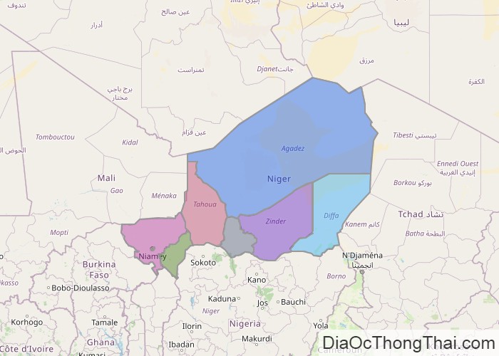 Bản đồ Niger