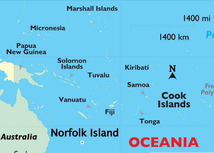 Map of Territory of Norfolk Island