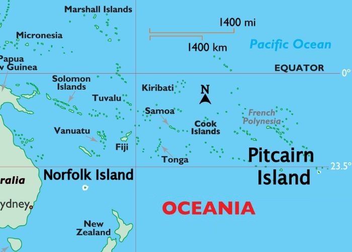 Bản đồ Quần đảo Pitcairn