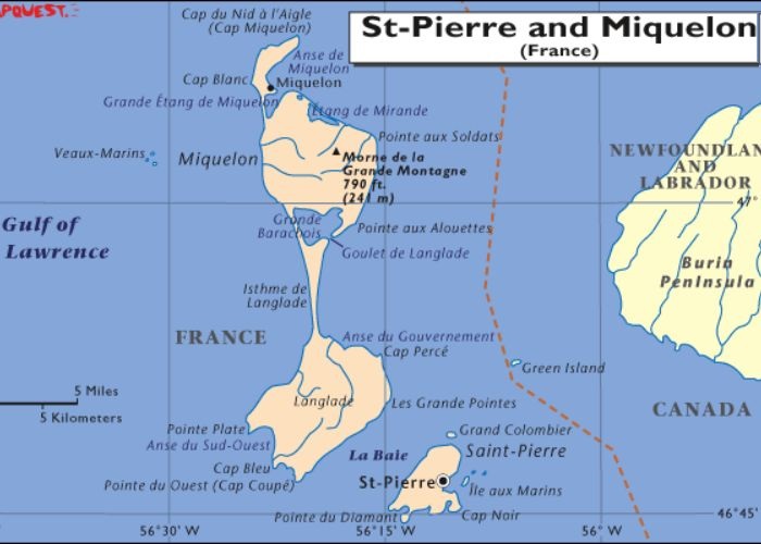 Bản đồ Saint-Pierre và Miquelon