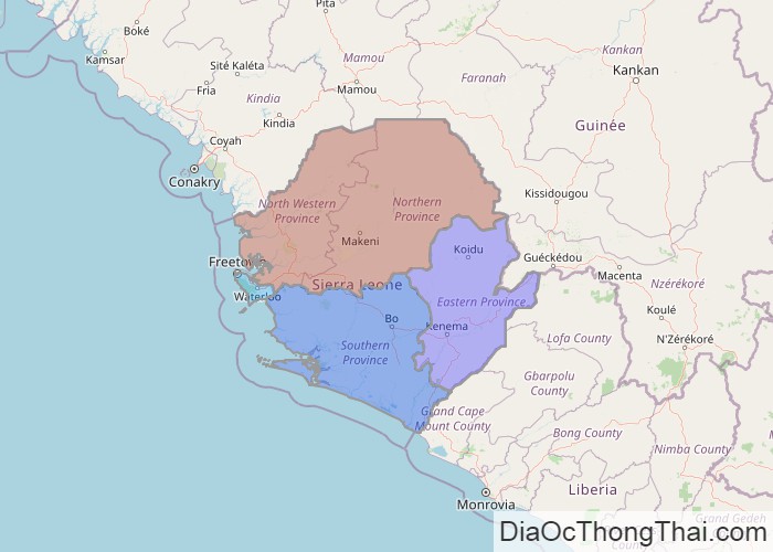 Bản đồ Sierra Leone