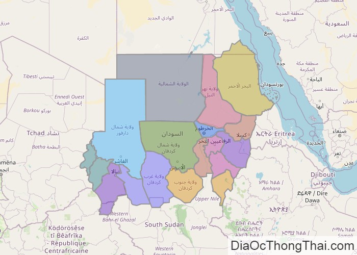Bản đồ Sudan