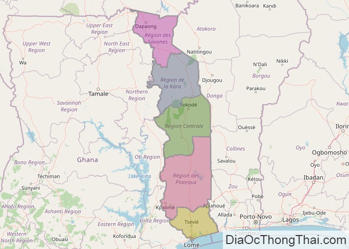 Bản đồ Togo