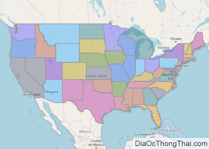 Bản đồ nước Mỹ (Hoa Kỳ)
