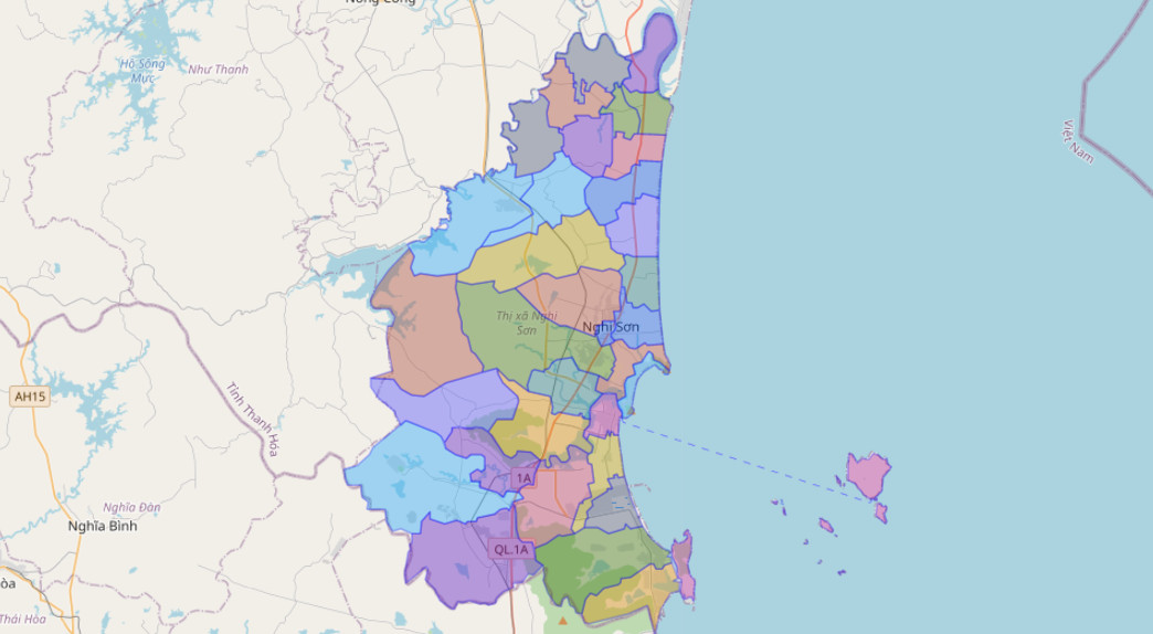 Bản đồ Thị xã Nghi Sơn Thanh Hóa
