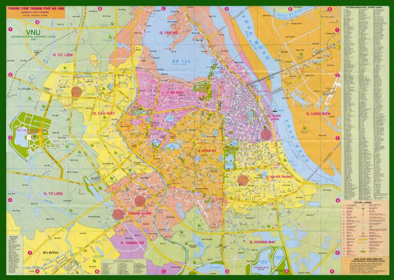 Bản đồ đường phố trung tâm Hà Nội
