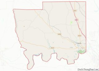 Map of Autauga County, Alabama