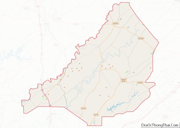 Map Of Blount County Alabama Địa Ốc Thông Thái 3952