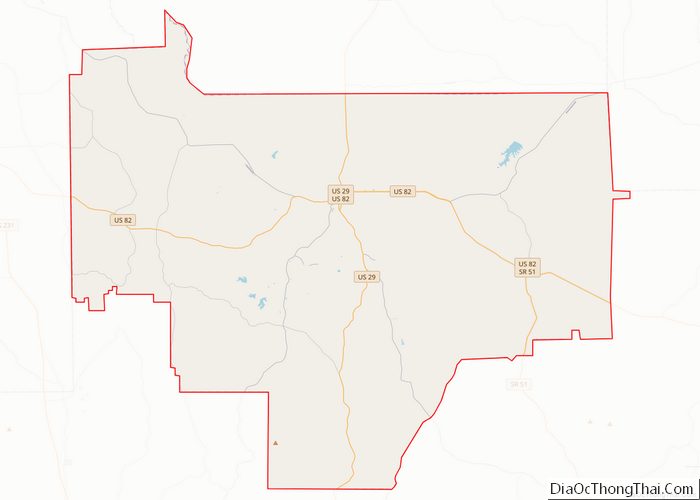 Map of Bullock County