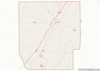 Map of Butler County, Alabama