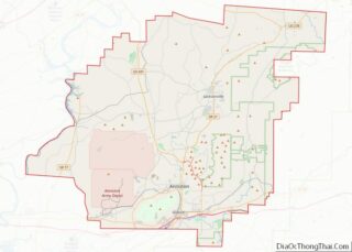 Map of Calhoun County, Alabama