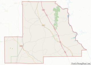 Map of Chilton County, Alabama