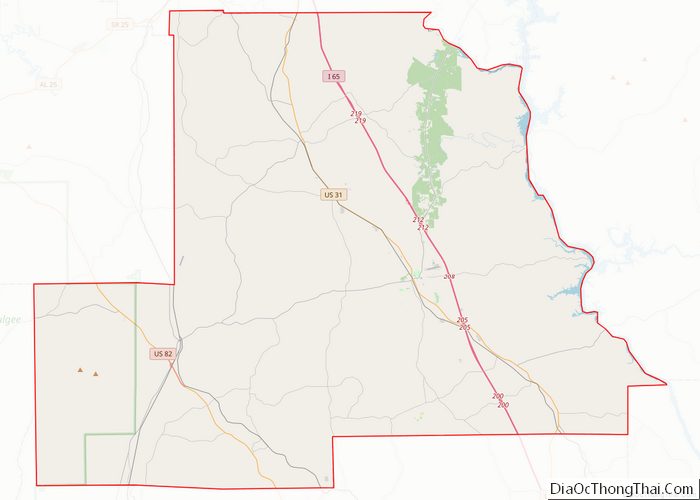 Map of Chilton County