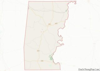 Map of Choctaw County, Alabama