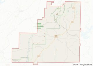 Map of Clay County, Alabama