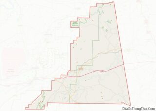 Map of Cleburne County, Alabama