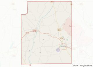 Map of Coffee County, Alabama