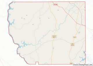 Map of Coosa County, Alabama