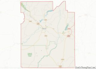 Map of Covington County, Alabama