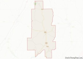 Map of Crenshaw County, Alabama