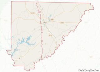 Map of Cullman County, Alabama