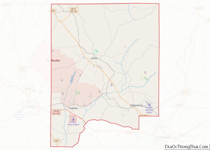 Map of Dale County