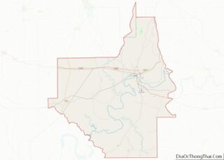 Map of Dallas County, Alabama