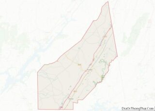 Map of DeKalb County, Alabama