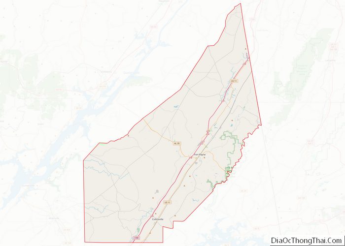 Map of De Kalb County