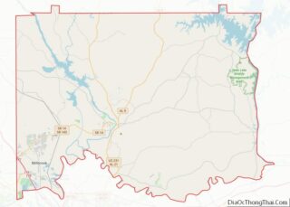 Map of Elmore County, Alabama