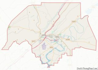 Map of Etowah County, Alabama