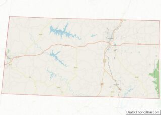 Map of Franklin County, Alabama