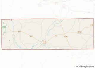 Map of Geneva County, Alabama