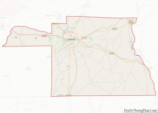 Map of Houston County, Alabama