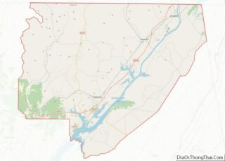 Map of Jackson County, Alabama