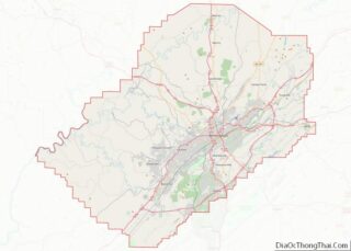 Map of Jefferson County, Alabama