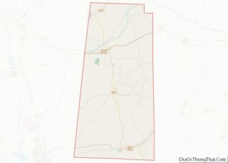 Map of Lamar County, Alabama