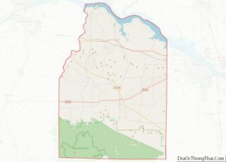 Map of Lawrence County, Alabama