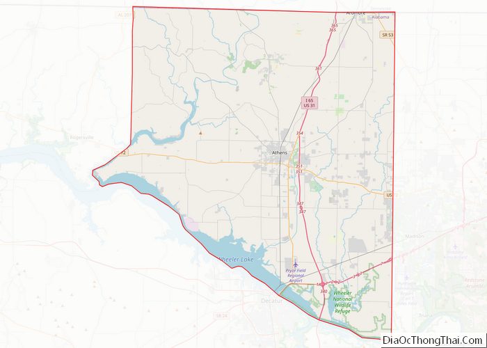 Map of Limestone County