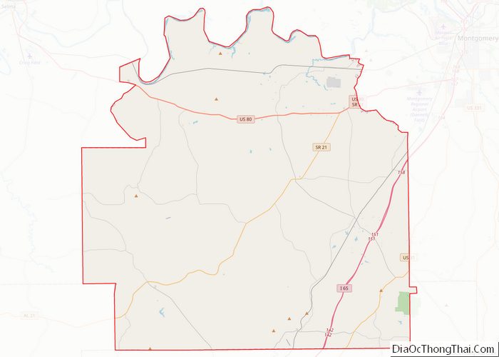 Map of Lowndes County