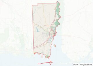 Map of Mobile County, Alabama