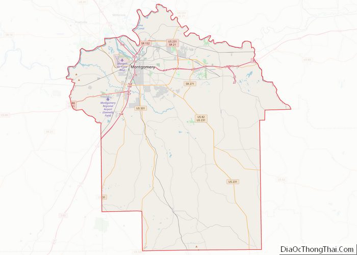 Map of Montgomery County